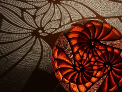 Amazed handmade gourd lamps-Floor lamp III - Ammonitis