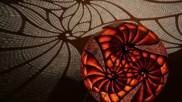 Amazed handmade gourd lamps-Floor lamp III - Ammonitis
