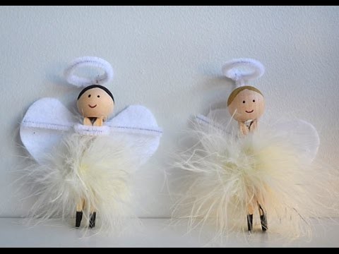 Clothespin Christmas Angel Ornaments Tutorial
