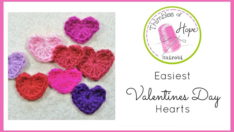 CROCHET: Easiest Valentines Day Hearts