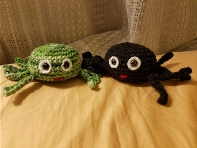 Crocheted Amigurumi Toy Spider Tutorial