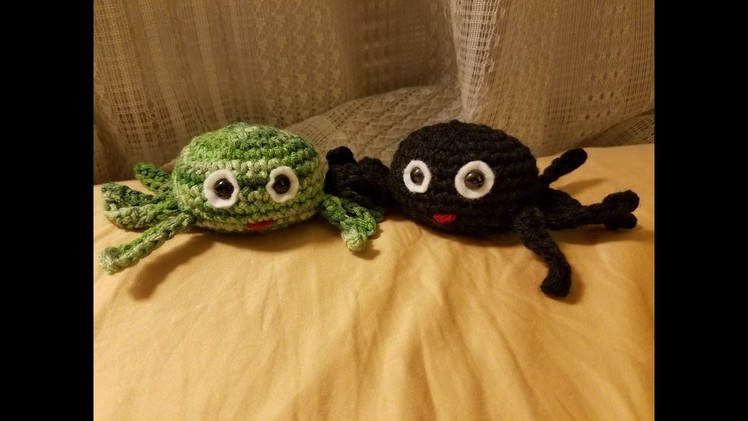 Crocheted Amigurumi Toy Spider Tutorial