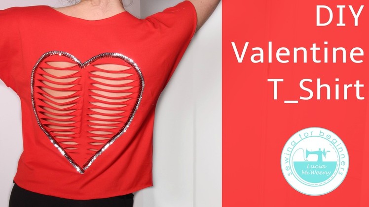 DIY decorate a T-shirt for Valentine's Day