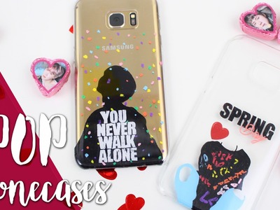 DIY KPOP: Customize your Phonecase |K-freakEnglish| BTS, 봄날, Spring day |You never walk alone|