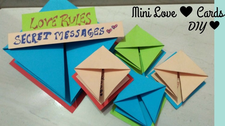 || DIY || Mini love  Messages card from paper sheet