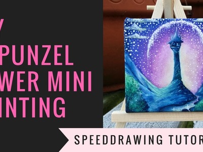 DIY miniature disney Rapunzel tower from Tangled speeddrawing painting
