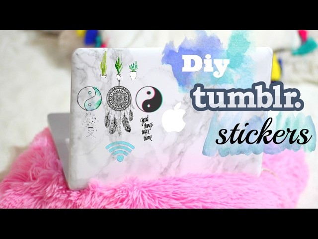 DIY Tumblr Stickers WITHOUT Sticker Paper || marouane gr