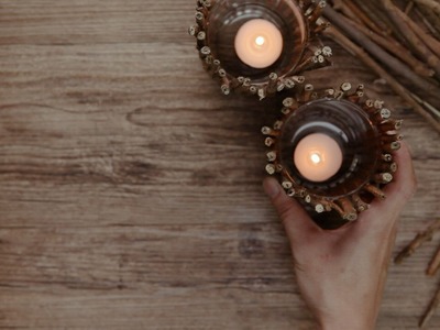 DIY Twigs Candle Holder