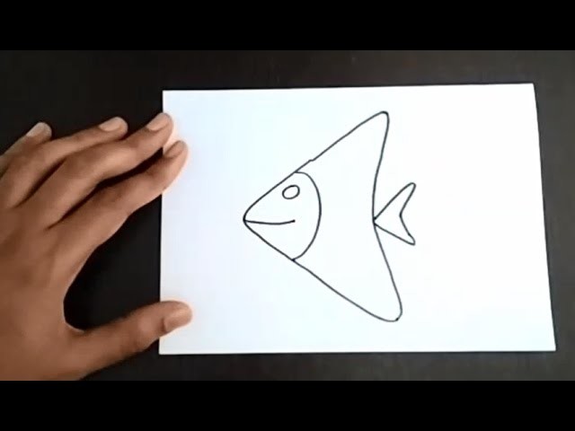 How to draw a fish : Easy and simple drawing for kids : Learn to draw a fish