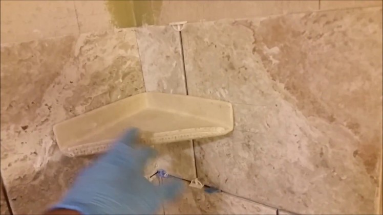 How to install corner shelf  on a shower wall - Part 1 - DIY
