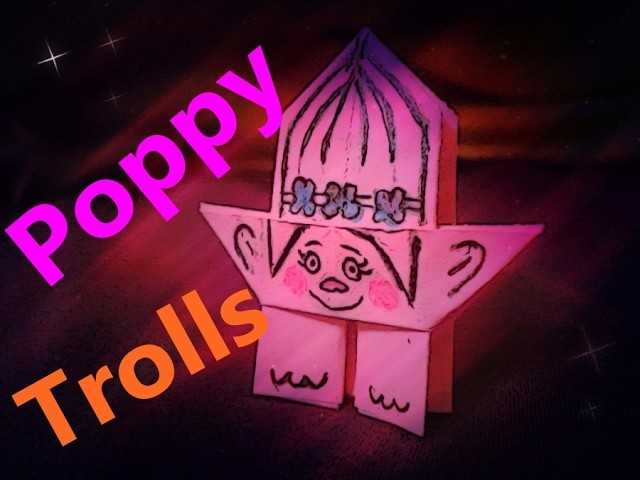 How to make a paper Poppy from Trolls Movie - Origami poppy