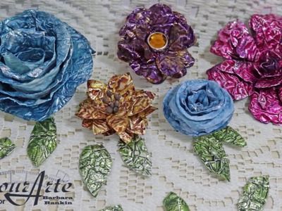 How to Make More Crumpled Foil Flowers - Part 2