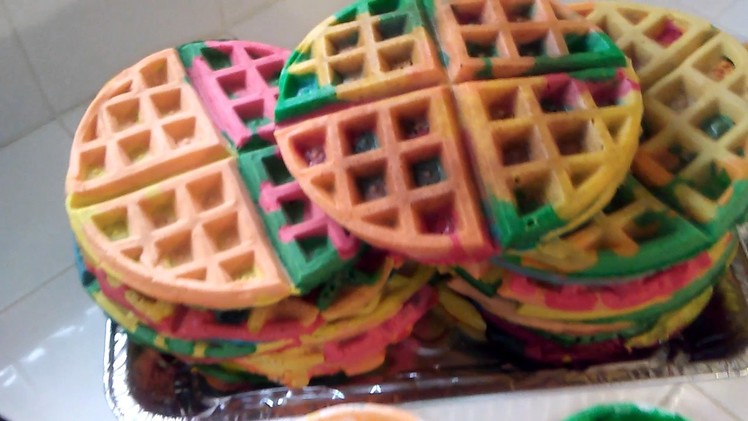 How to make rainbow waffles by Pamela Taylor