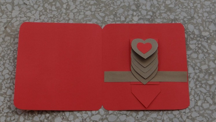 How to make Waterfall Heart Card (basic) tutorial |DIY| (Kako napraviti osnovu "Vodopad" cestitke)