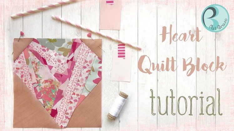 How To Quilt - Sew a Paper Pieced Heart Block - Quilting Tutorial