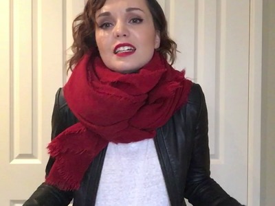 How to tie a chunky winter scarf