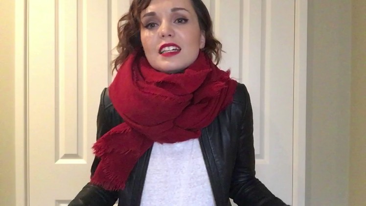 How to tie a chunky winter scarf