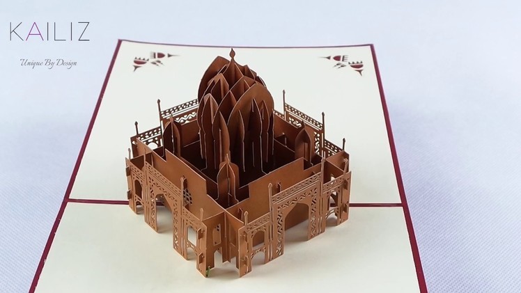 KAILIZ Taj Mahal 3D Pop up Birthday Anniversary Kirigami Card Gift