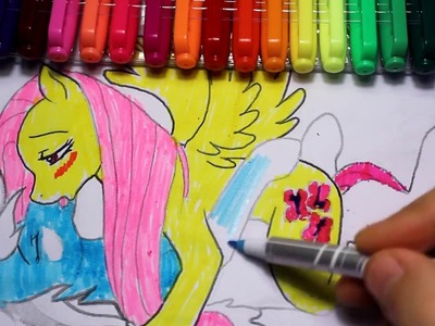 My Little Pony Coloring Book - Kissing Fluttershy and Rainbow Dash #4 - Flutterdash Kissing