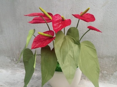 ABC TV | How To Make  Anthurium Paper Flower From Crepe Paper - Craft Tutorial