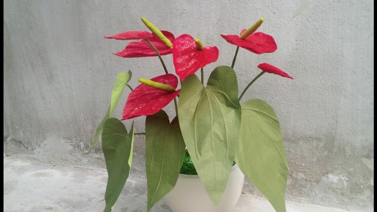 ABC TV | How To Make  Anthurium Paper Flower From Crepe Paper - Craft Tutorial