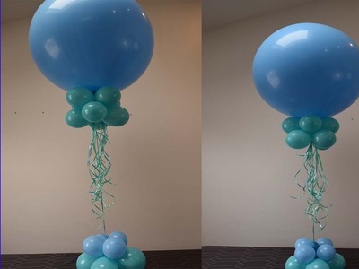 Balloon Decoration tutorial Easy DIY balloon Centerpiece using 3' Balloons