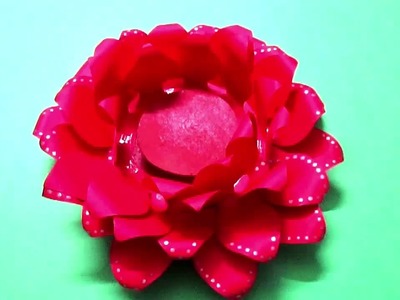 Coloured Paper Craft Ideas|| art and craft ideas for paper flowers|| The Lotus flower