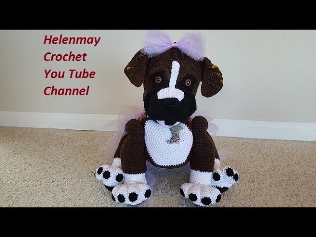 Crochet Amigurumi Boxer Dog Money Bank DIY Video Tutorial
