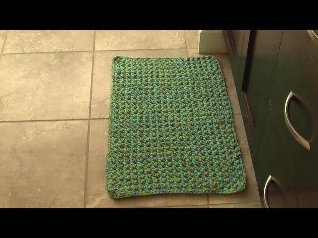 Crochet floor area mat & rug, tutorial