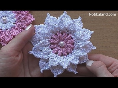 Crochet flower tutorial  VERY EASY