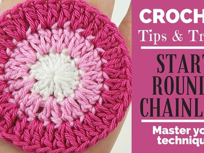 Crochet Quick tip #2: HOW TO START ROUNDS CHAINLESS - STANDING DOUBLE CROCHET