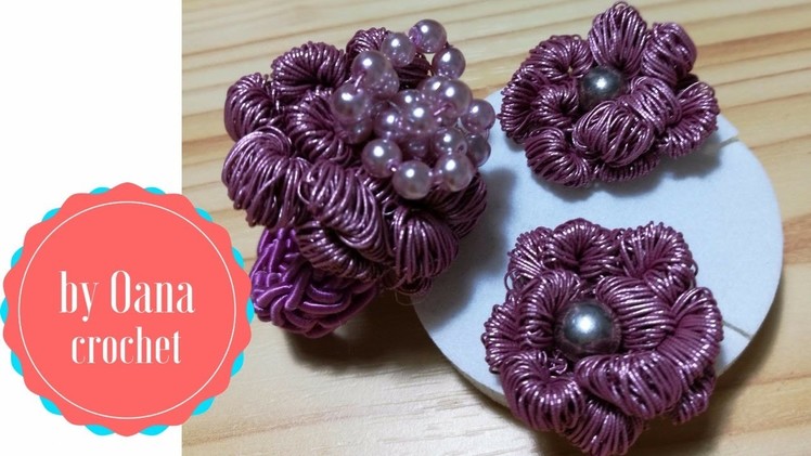 Crochet ring& earrings by Oana