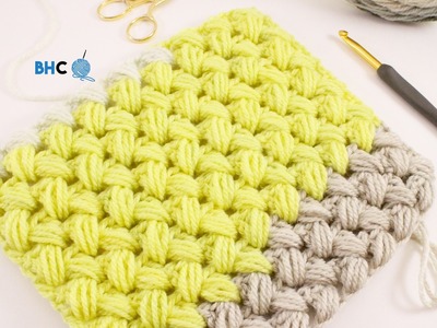 Crochet Zig Zag Puff Stitch Left Hand