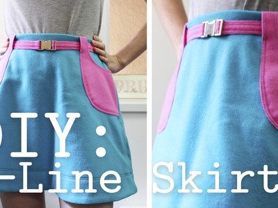 DIY: A-Line Skirt with Pockets & Belt