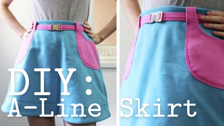 DIY: A-Line Skirt with Pockets & Belt