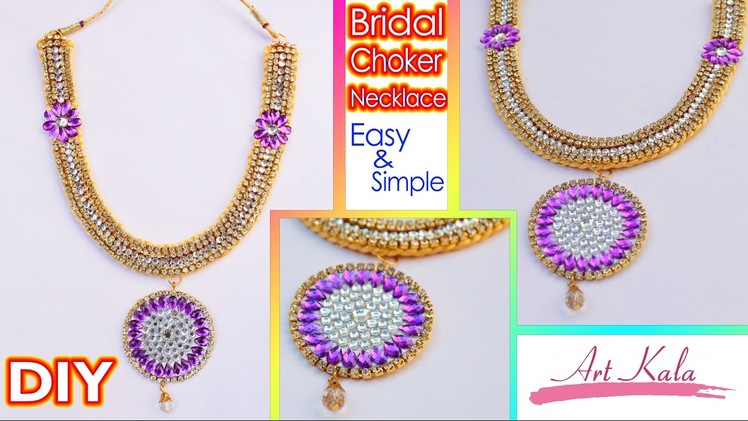 DIY: Bridal Choker | Bridal Silk Thread Necklace at Home | Tutorial | Artkala 113
