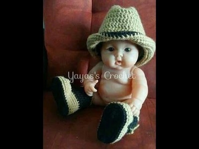 Diy Cowboy crochet hat (written instructions on description)