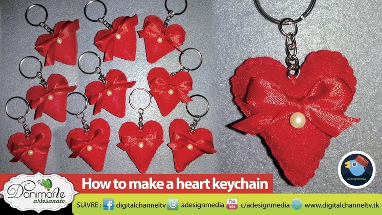 DIY Crafts: How To Make A Heart Keychain Tutorial - Handicraft