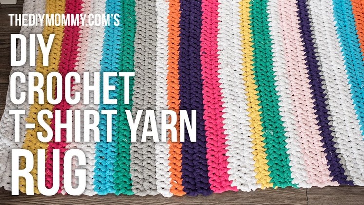 DIY Crochet T-shirt Yarn Rug Tutorial