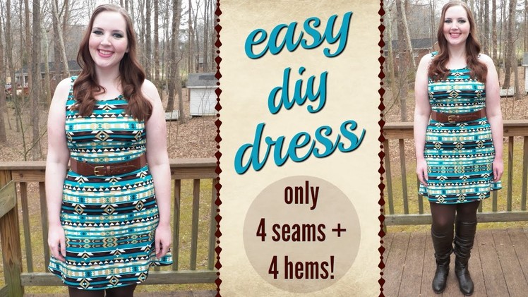 DIY Easiest Dress Ever! | How to Sew a Dress Easy for Beginners