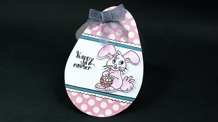 DIY Easter Greeting Card - Easy Easter Bunny, Egg Shaped Card Making