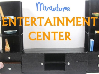 DIY Entertainment Center Dollhouse Miniature Tutorial