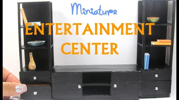 DIY Entertainment Center Dollhouse Miniature Tutorial