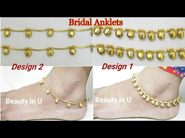DIY |How to make Easy Designer Bridal Anklets at Home | Tutorial
