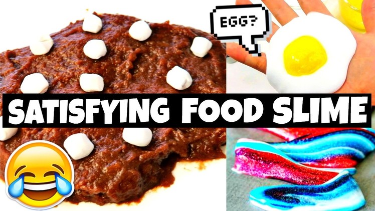 DIY ODDLY SATISFYING FOOD SLIME YOU'VE NEVER SEEN! (HOT CHOCOLATE, EGG, KOOLAID)