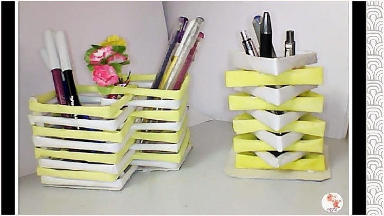 DIY Penstand - Room Decor || PenHolder from papers