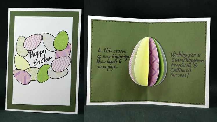 DIY Pop Up Easter Card- How to Make Easter Egg Pop Up Card Easy