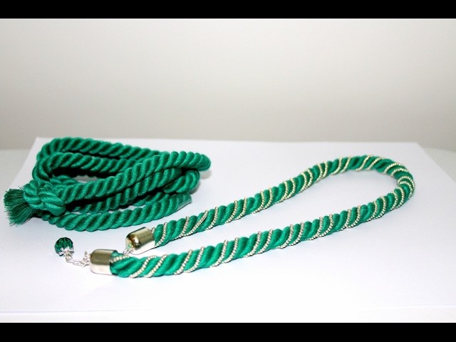 DIY.Tutorial: Come fare una Collana con la Corda.How to make a Necklace with Rope and Rocailles