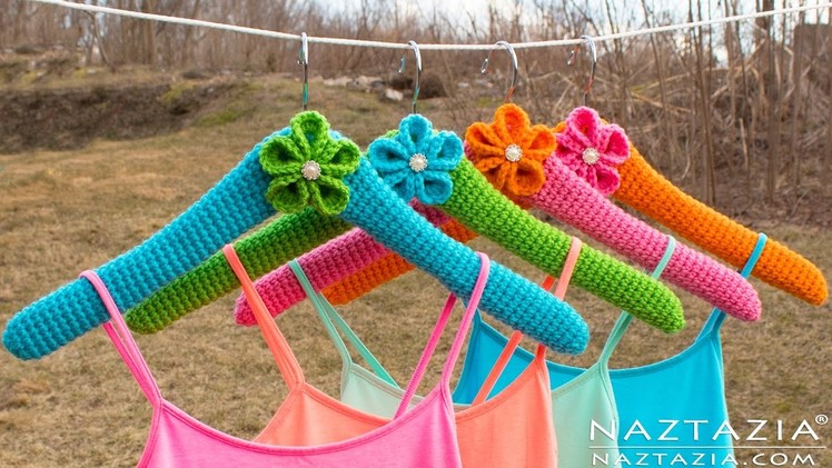 DIY Tutorial - Learn How to Crochet Clothes Hangers - Crocheted Cover for a Hanger Hangar