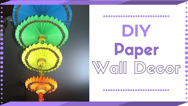DIY wall hanging Craft Ideas using colour paper | Decorating Ideas For Living Room | Maya Kalista!